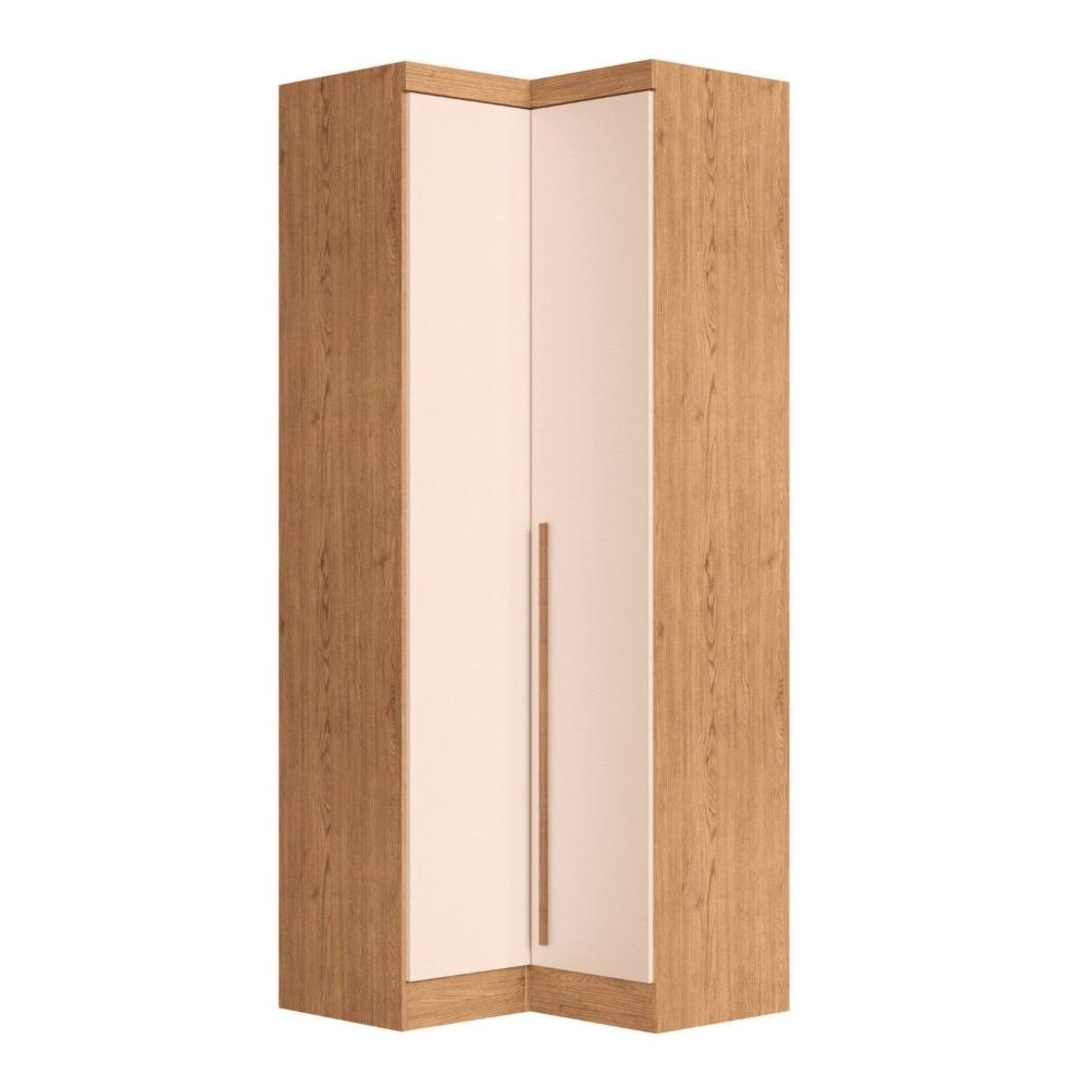 Miniatura Móveis para Quarto Módulo Canto Reto 2 Porta Infinity Cedro/ Blush Line