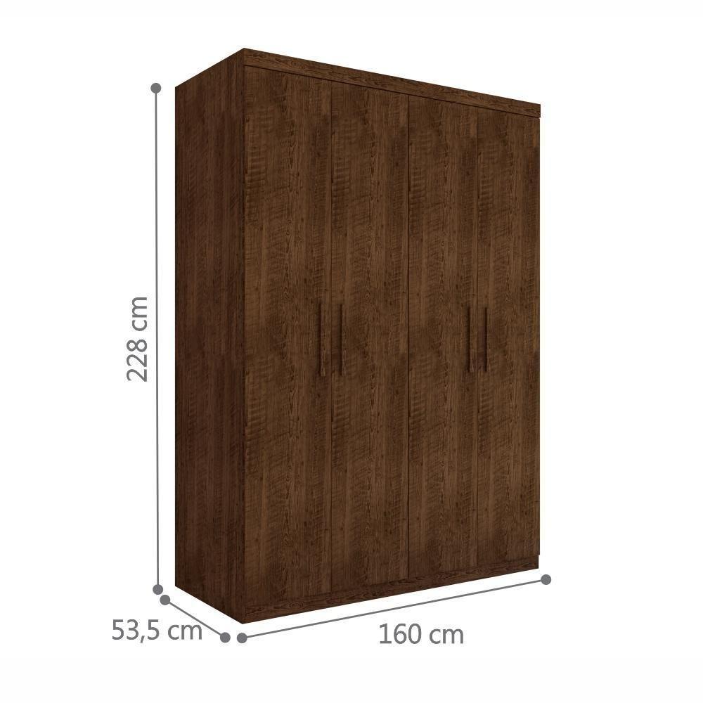 Miniatura Guarda Roupa Miami Com Quatro Portas Malbec