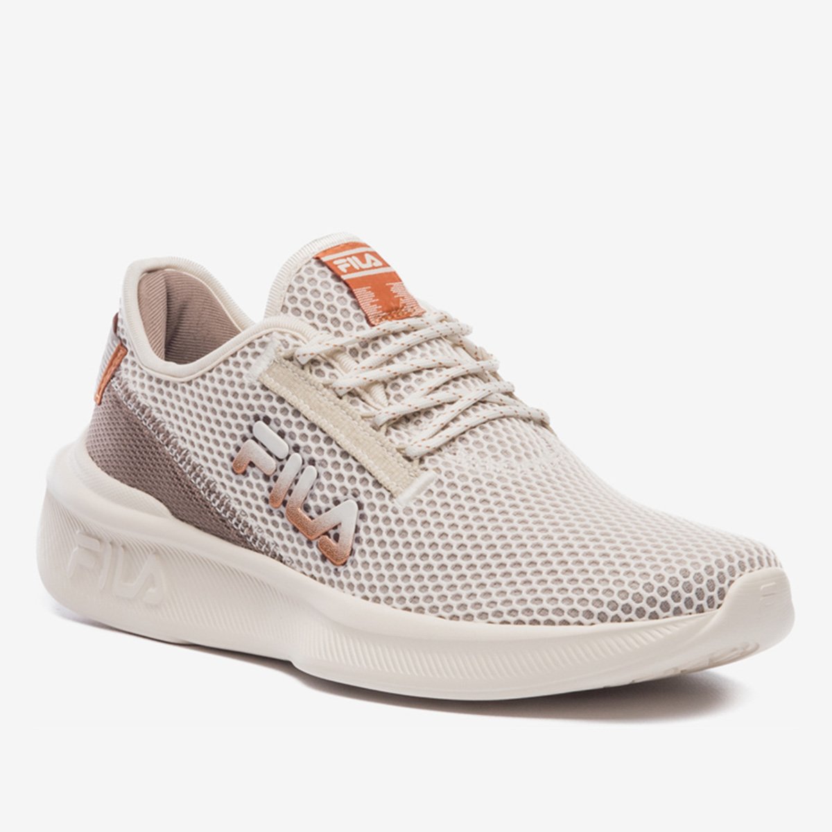 Miniatura Tênis Fila Player Feminino Bege+Dourado - 34