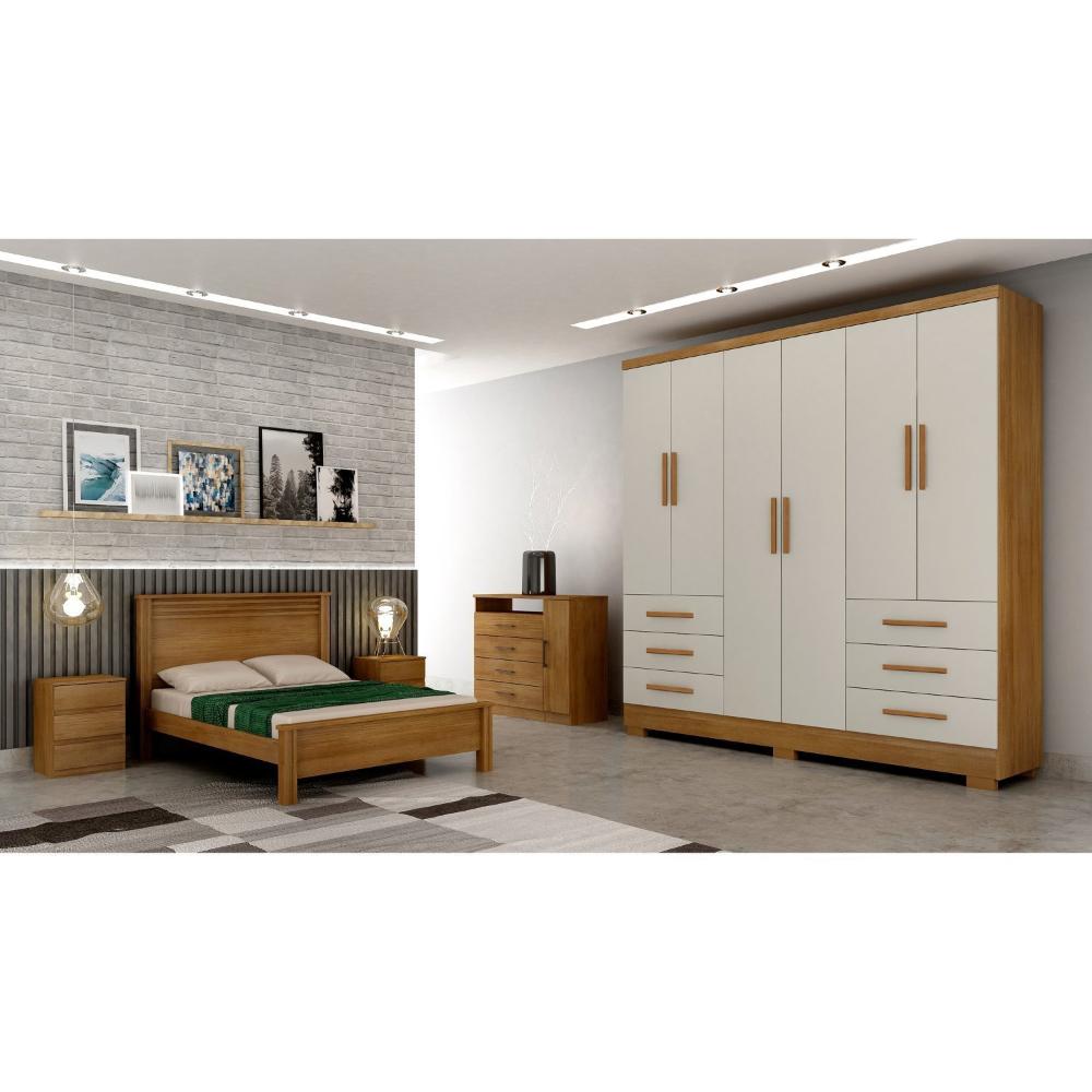 Miniatura Guarda Roupa Casal MDP Dakar 6Pts 6gav Guarda Roupa Casal 6 Portas 6 Gavetas Dakar Novo Horizonte Cumaru Fendi