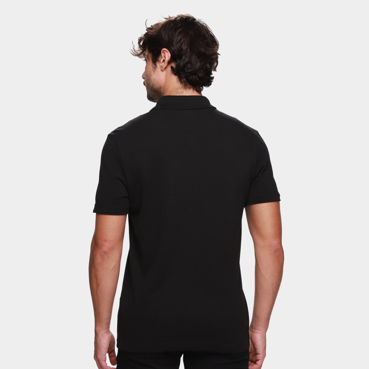 Miniatura Camisa Polo Lacoste Casual Masculina Preto+verde - G