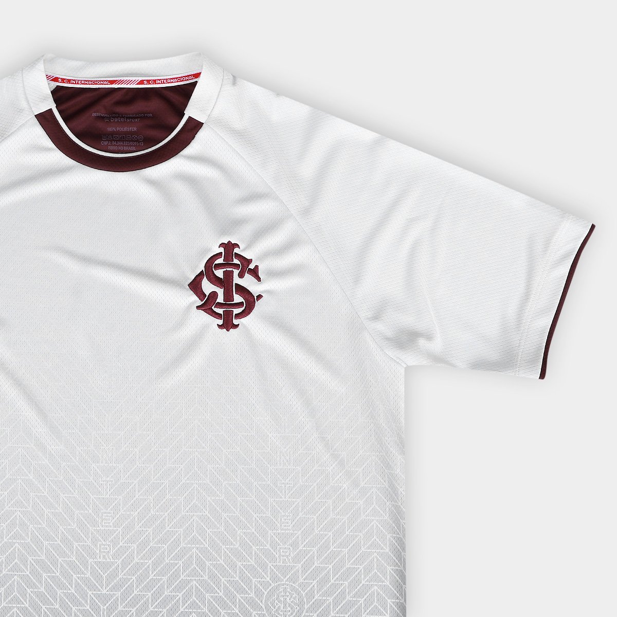 Miniatura Camiseta Internacional Champion II Masculina Branco+Vinho - G