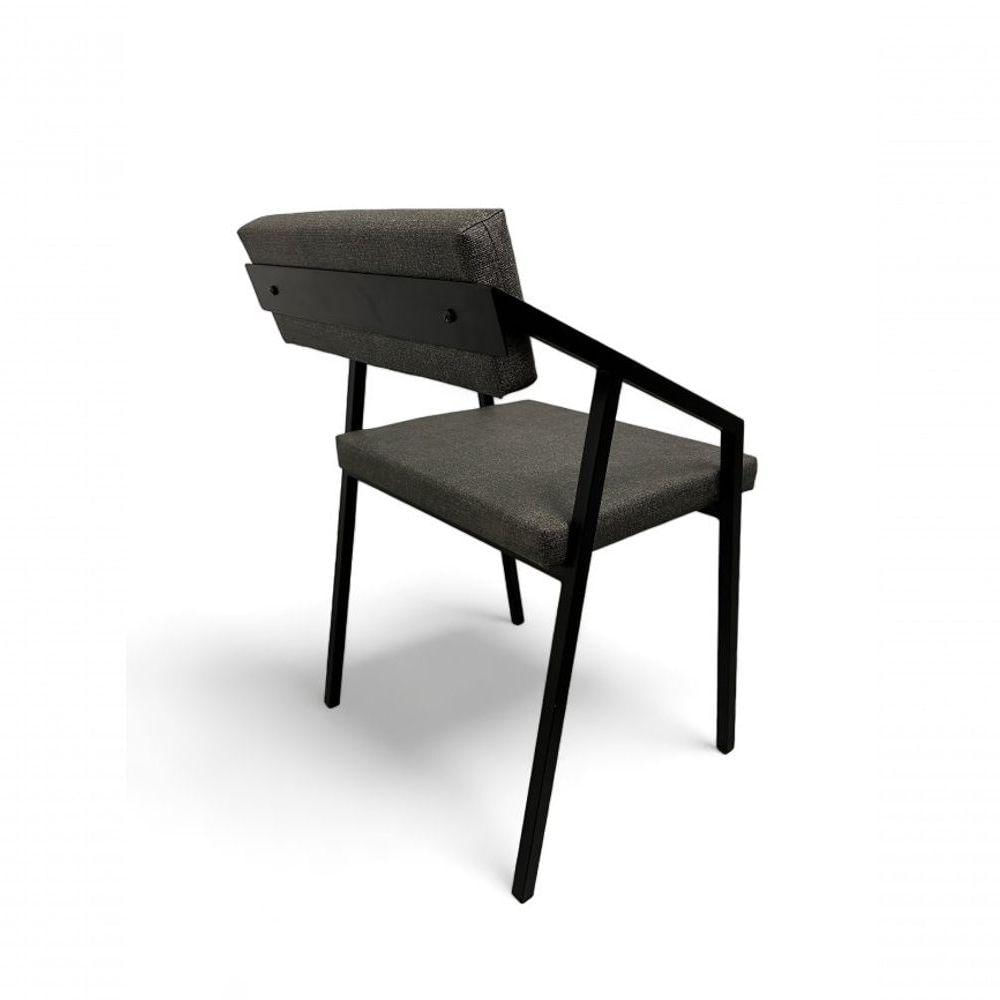 Miniatura Cadeira Zênite Metalon Preto Cinza