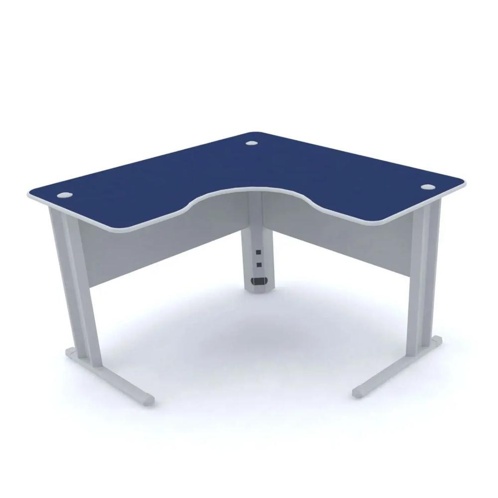 Miniatura Mesa para Escritório em L ETP 1313 Maxxi Cinza/Azul