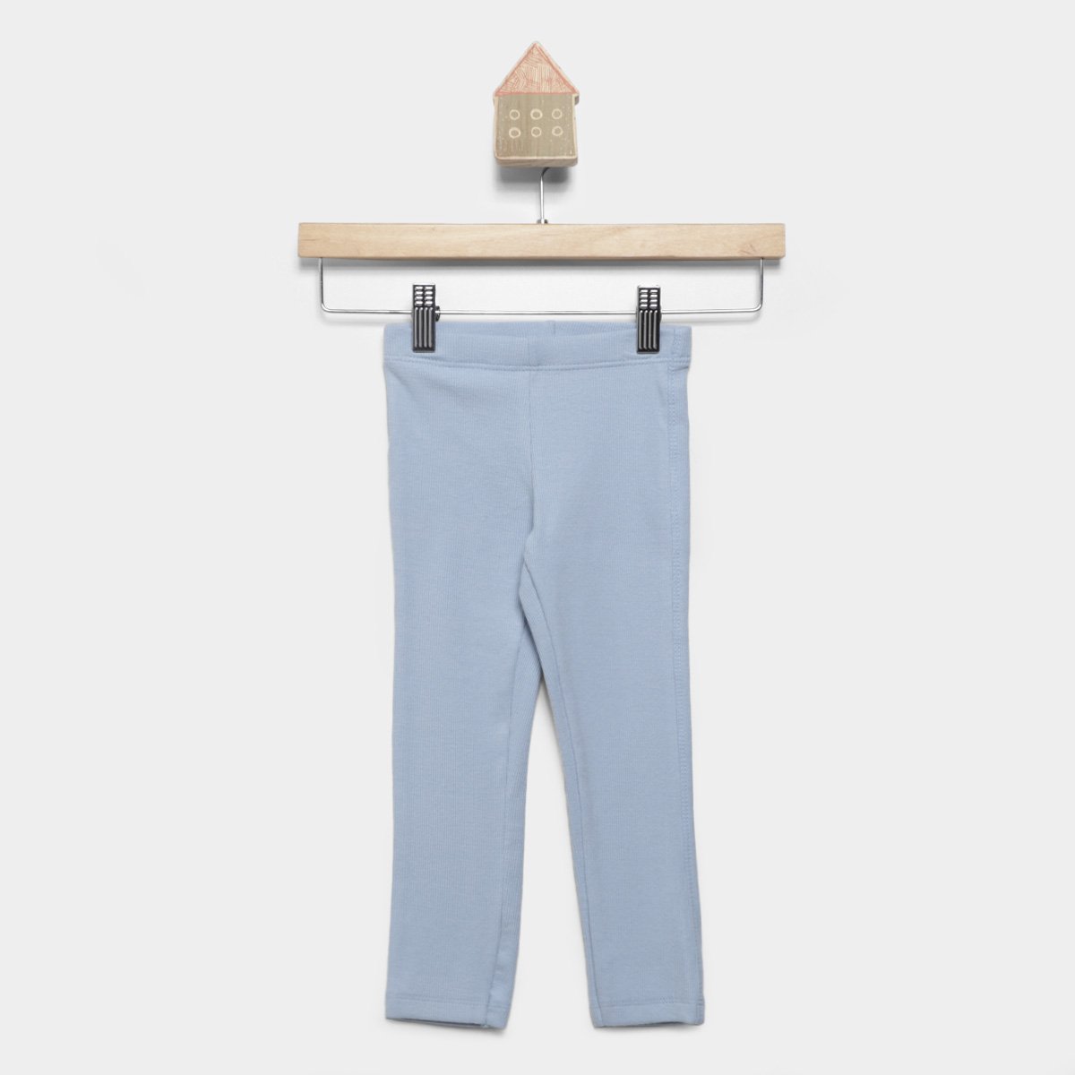 Miniatura Calça Legging Infantil Hering Primeiros Passos Menina Azul Claro - 1A