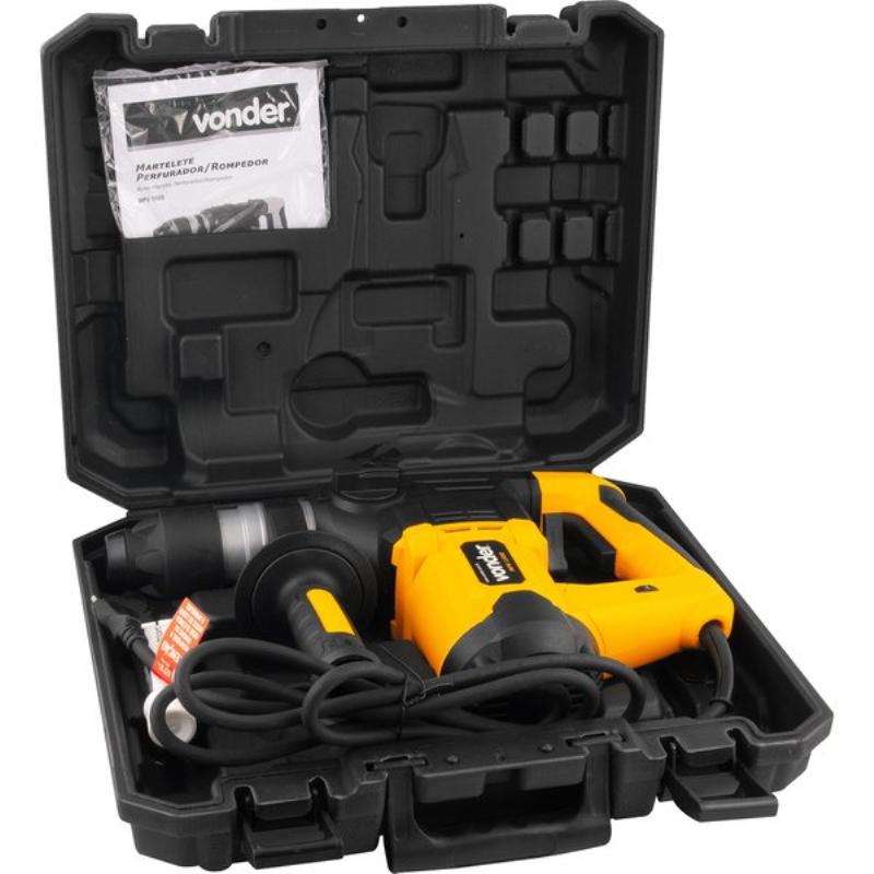 Miniatura Martelete Perfurador e Rompedor 1500W com Maleta MPV 1500 VONDER 110V