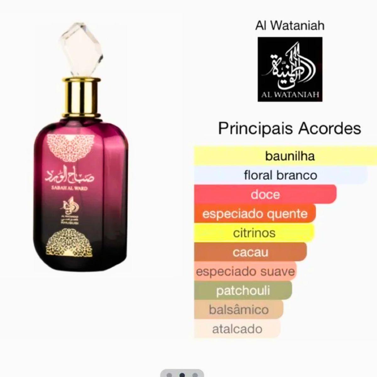 Miniatura Perfume Árabe Sabah Al Wataniah Al Ward Edp 100Ml