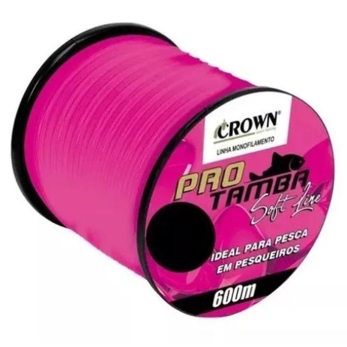 Miniatura Linha Pro Tamba Monofilamento Crown Rosa Pink 0,40 32Ib 600M