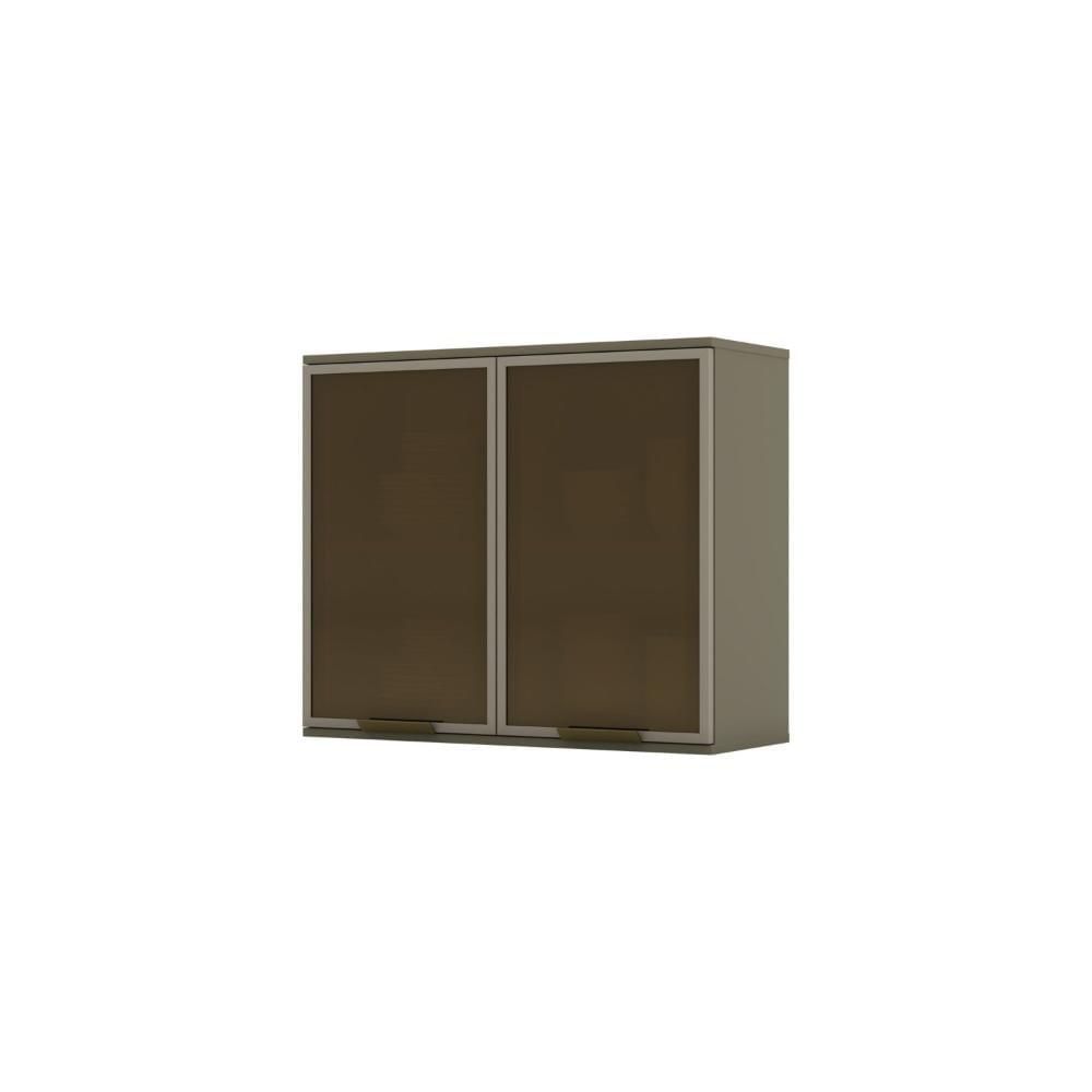 Miniatura Armário Aéreo 2 Portas Vidro 80cm Aurora Duna