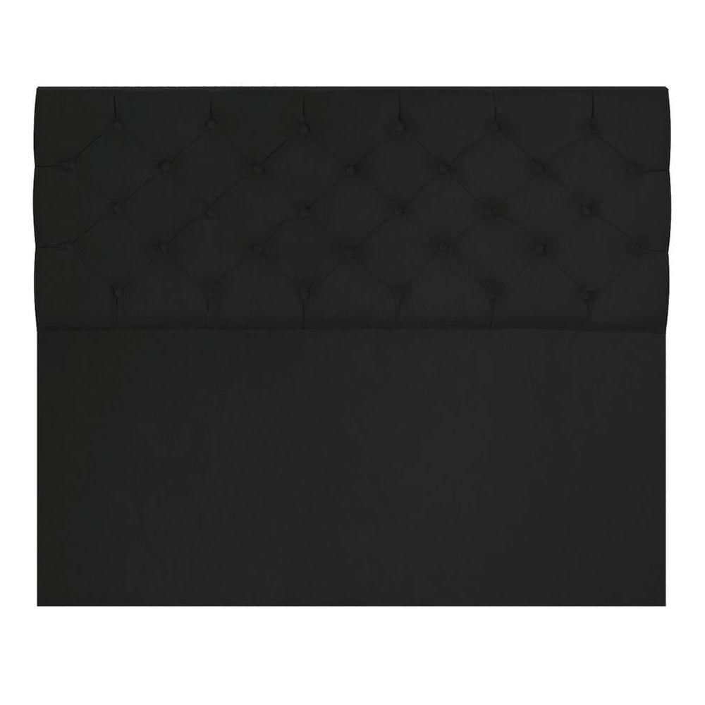 Miniatura Cabeceira Capitonê Solteiro 0,90m Jade Suede Cor Preto
