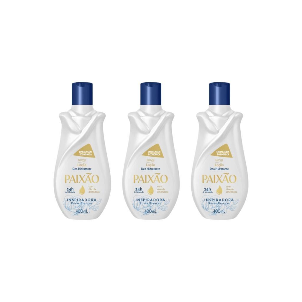Miniatura Hidratante Corporal Paixão 400Ml Inspiradora - Kit Com 3Un