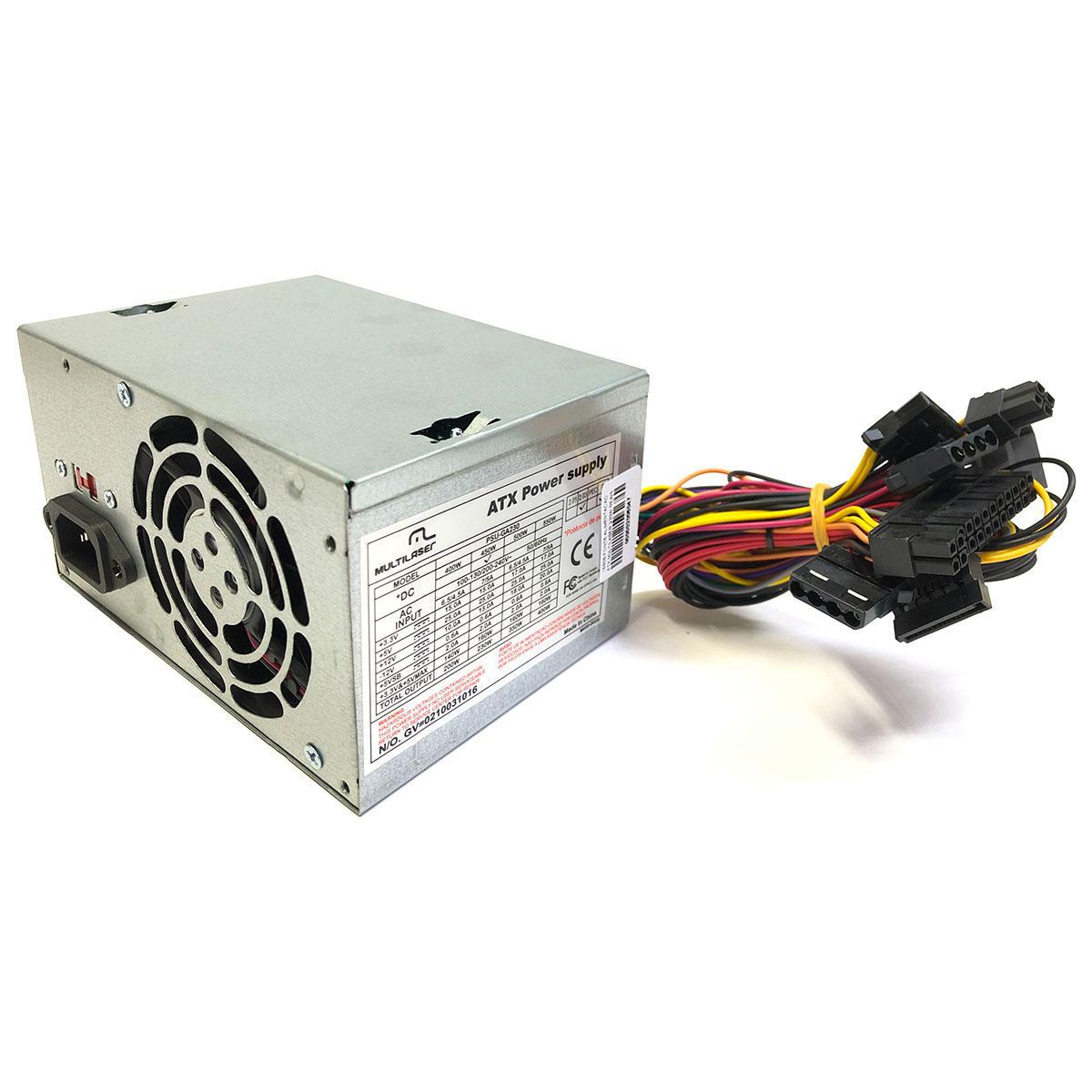 Miniatura Fonte Multilaser Ga230 230W Real 450W Pico Bivolt Manual