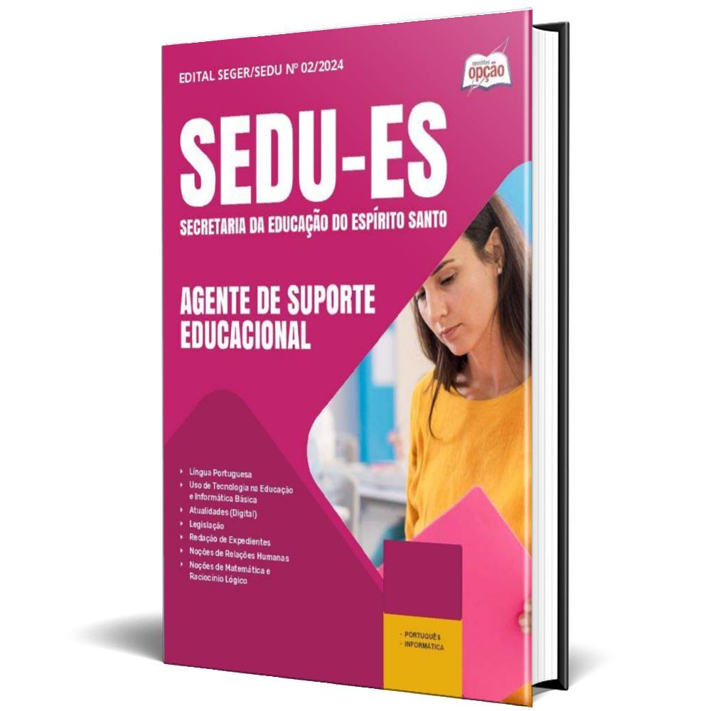 Miniatura Apostila Sedu-Es 2025 - Agente De Suporte Educacional