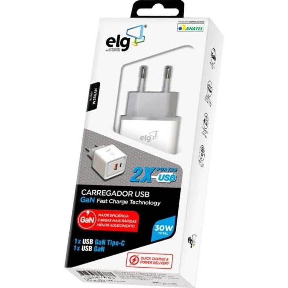 Carregador 2 Usb 3a + 1 Pd W35gan Elg