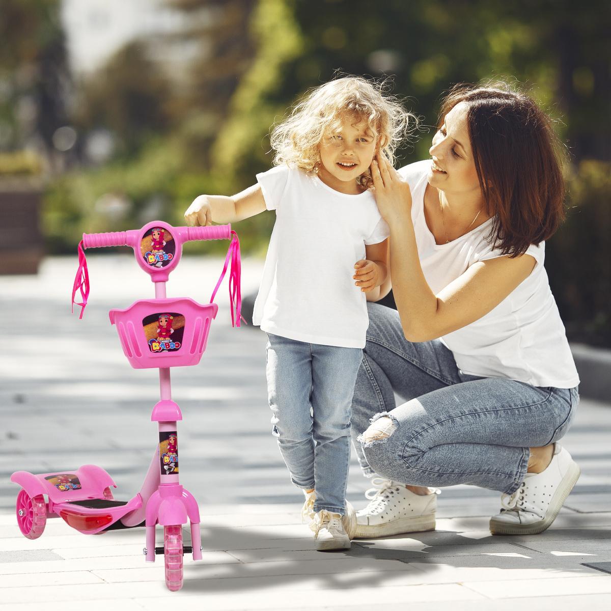 Miniatura Patinete Infantil Kaboo | 3 Rodas | Rosa | Ajustável