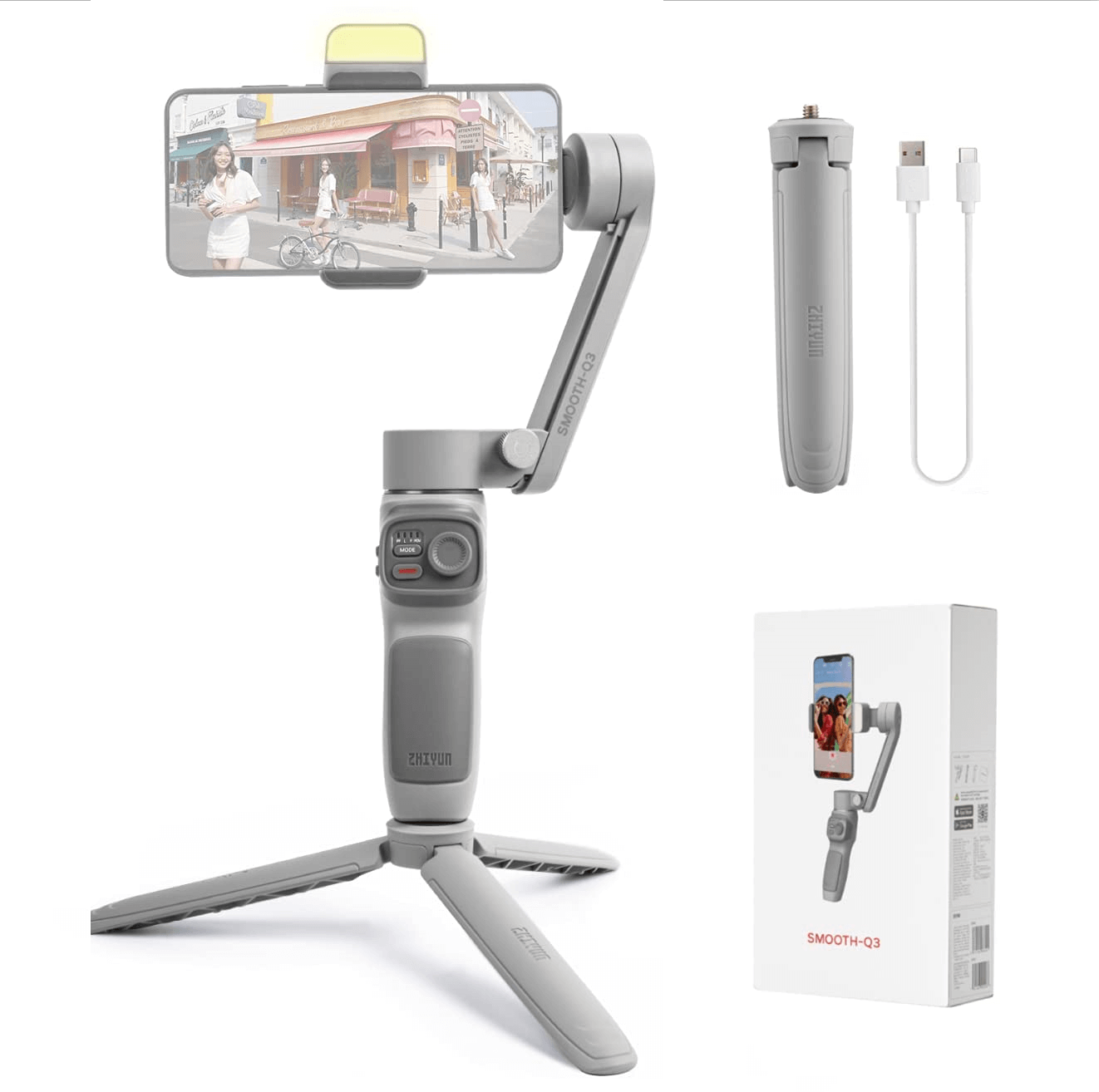 Estabilizador Zhiyun Smooth-Q3 Gimbal de 3 Eixos para Smartphones