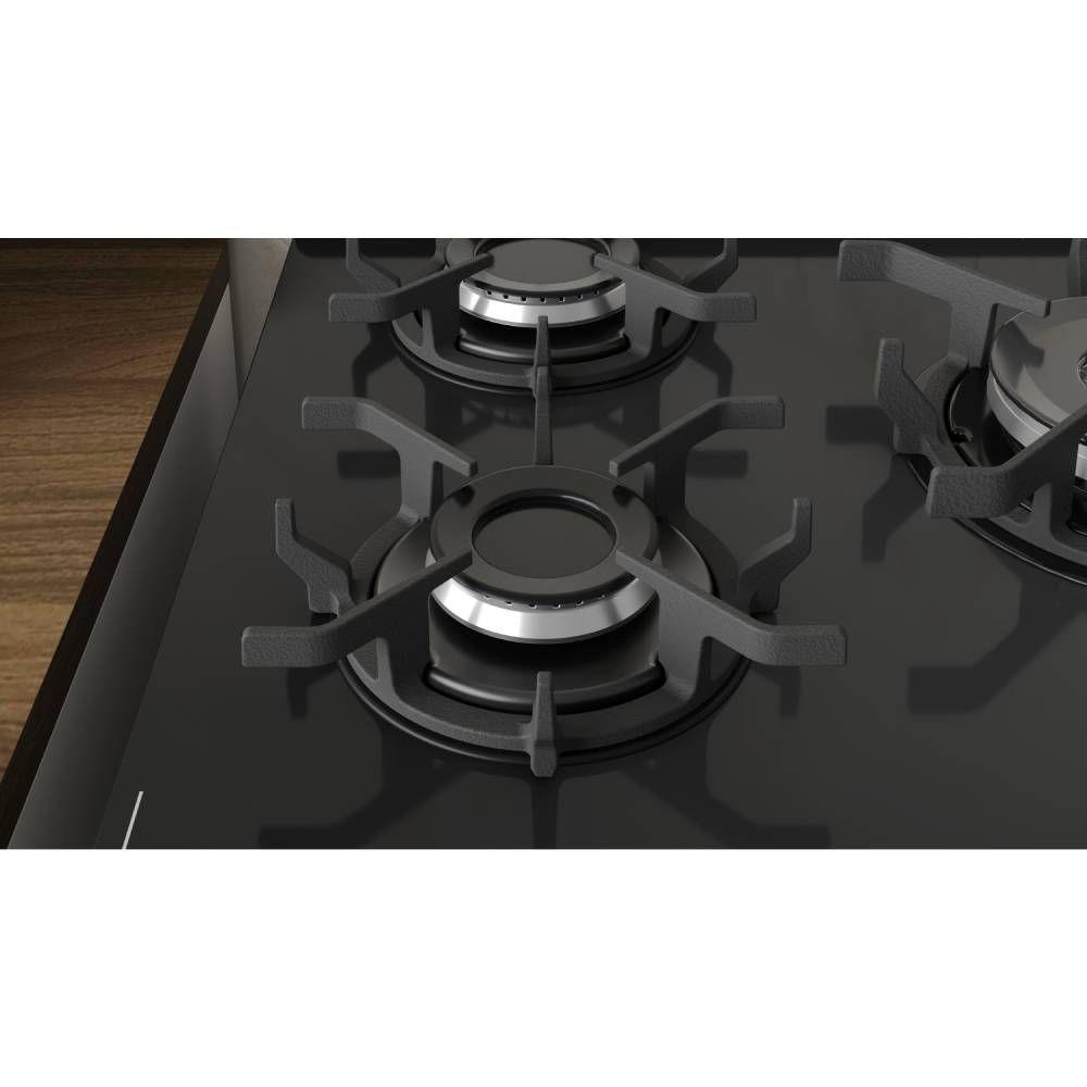 Fogao Itatiaia Itamaster 5 Bocas Preto Tripla Chama Mesa De Vidro Bivolt (3700000331)