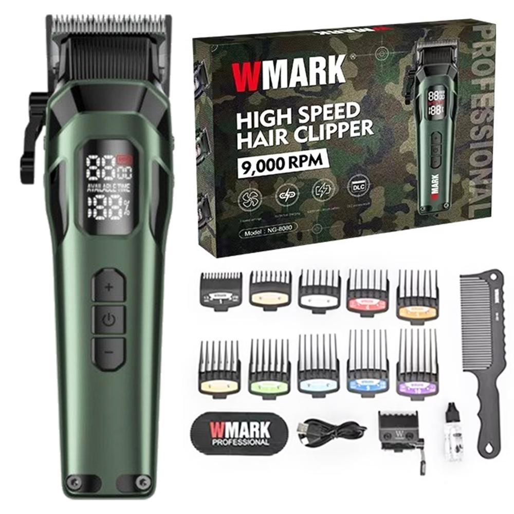 Miniatura Maquina De Corte Cabelo Wmark Ng 8080 Sem Fio Display Lcd