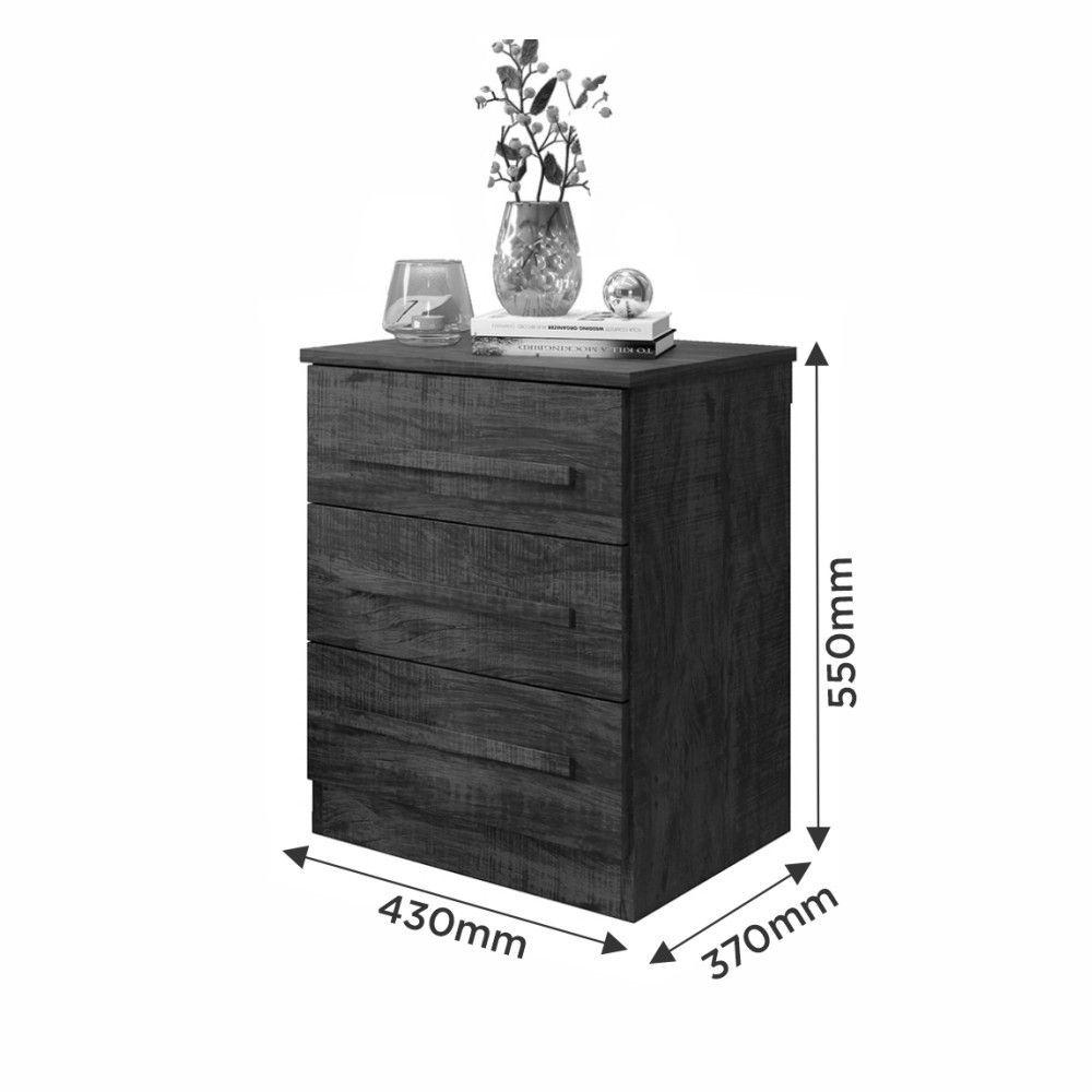 Miniatura Mesa De Cabeceira Perça 3 Gavetas - Benetil Imbuia