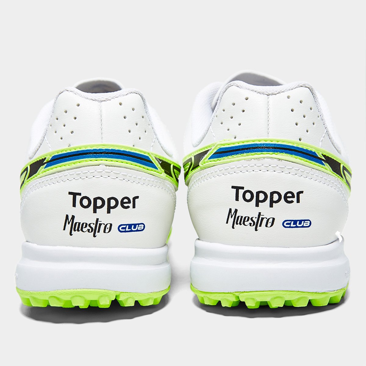 Miniatura Chuteira Society Topper Maestro Club V Unissex Branco+Verde - 37