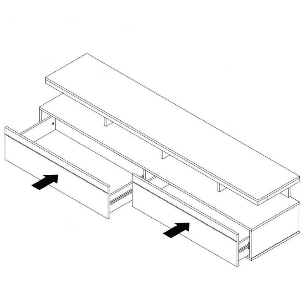 Conjunto Rack Vivare Wood e Painel para TV até 60 polegadas Vivare 1.6 Off White Nature Móveis Germai Off White Nature