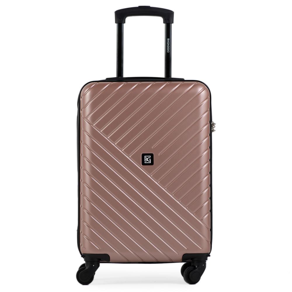 Miniatura Mala de Bordo Abs 4 Rodas Detroit Rose/Preto Rosé - P