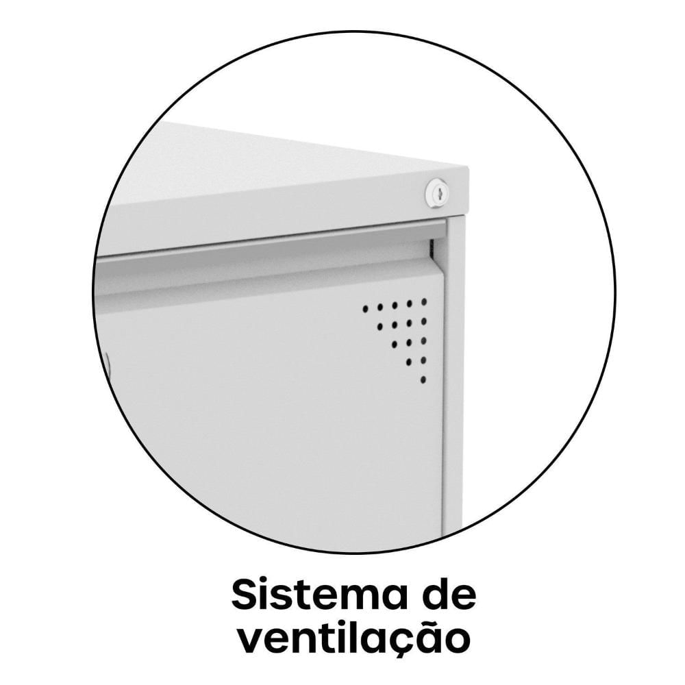 Gaveteiro Arquivo em Aço 4 Gavetas com Trilho Telescopico Of04sltcm Cinza
