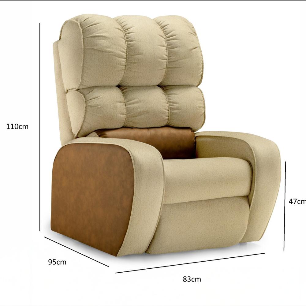 Miniatura Poltrona para Quarto de Bebê Berlim Tec. 502/505 Marrom