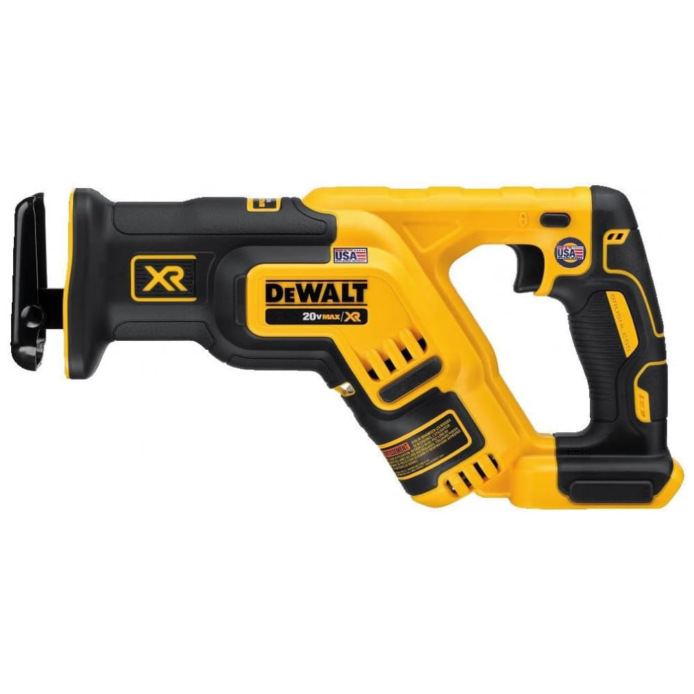 Miniatura Serra Sabre Giratória Compacta até 2.900 SPM de Velocidade, 110v, DEWALT DCS367B, Amarelo