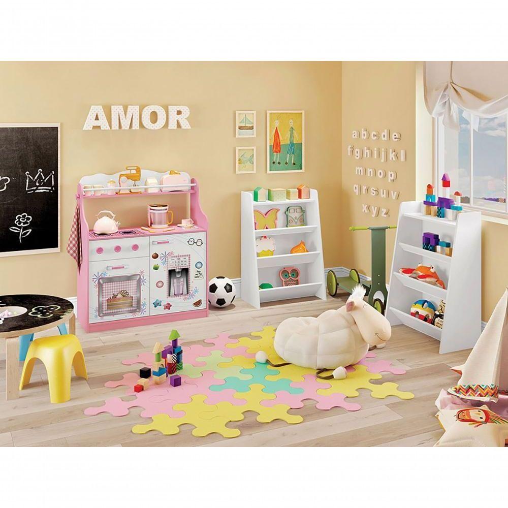 Porta Brinquedos Organizador Barcelona Branco