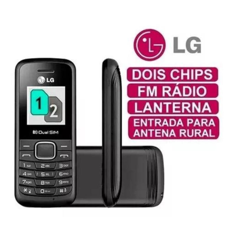 Miniatura Celular Lg B220 Dual Chip Rádio Fm E Lanterna Preto