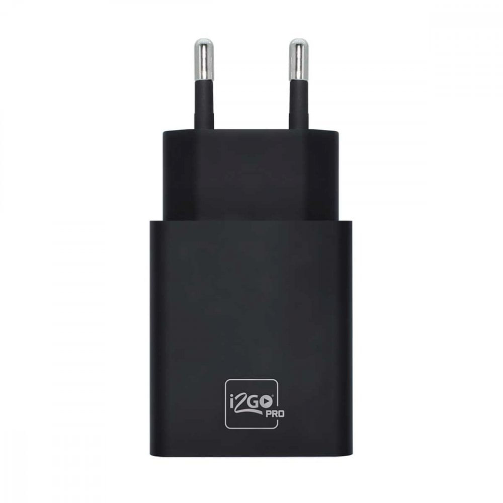 Miniatura Carregador de Tomada PROWAL020 com Duas Entradas USB I2GO Preto - Bivolt