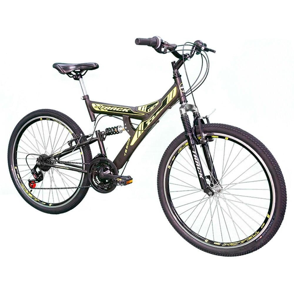 Miniatura Bicicleta Aro 26 Dupla Suspensão TK3 Track TB 300, 21 marchas, Preto