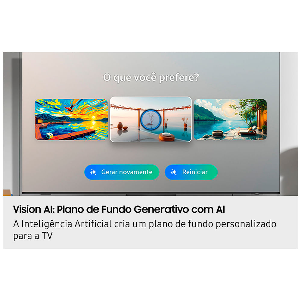 Smart TV Samsung Vision AI 50" Polegadas QLED 4K Q7F 2025, Processador com AI e Alexa Integrada Bivolt