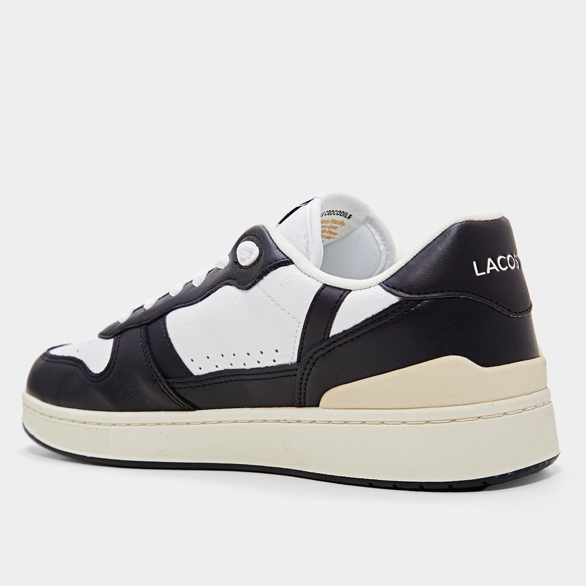 Miniatura Tênis Lacoste Tclip Masculino Branco+Preto - 38