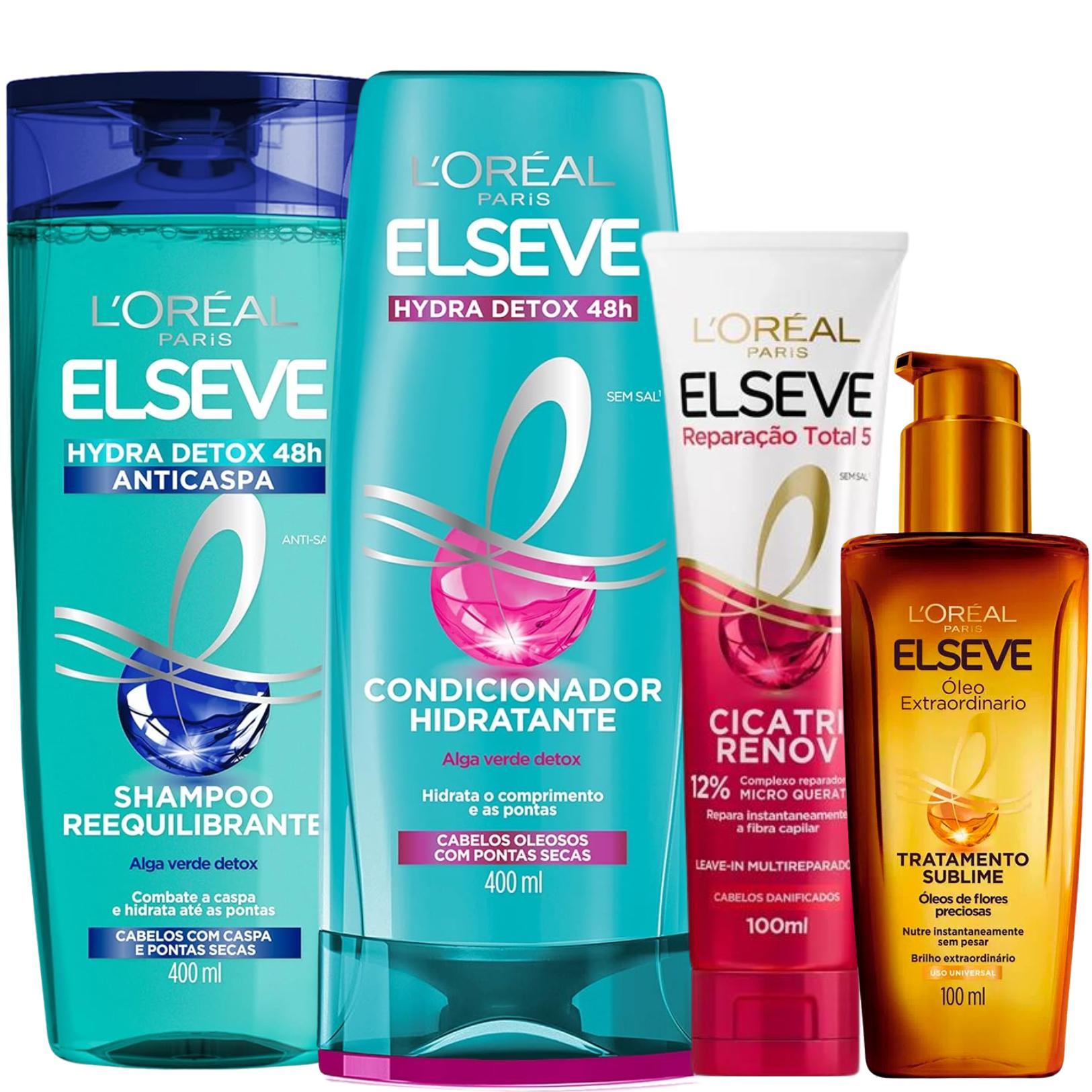 Miniatura Kit Elseve Hydra Detox Anticaspa Anti-Oleosidade Cicatri