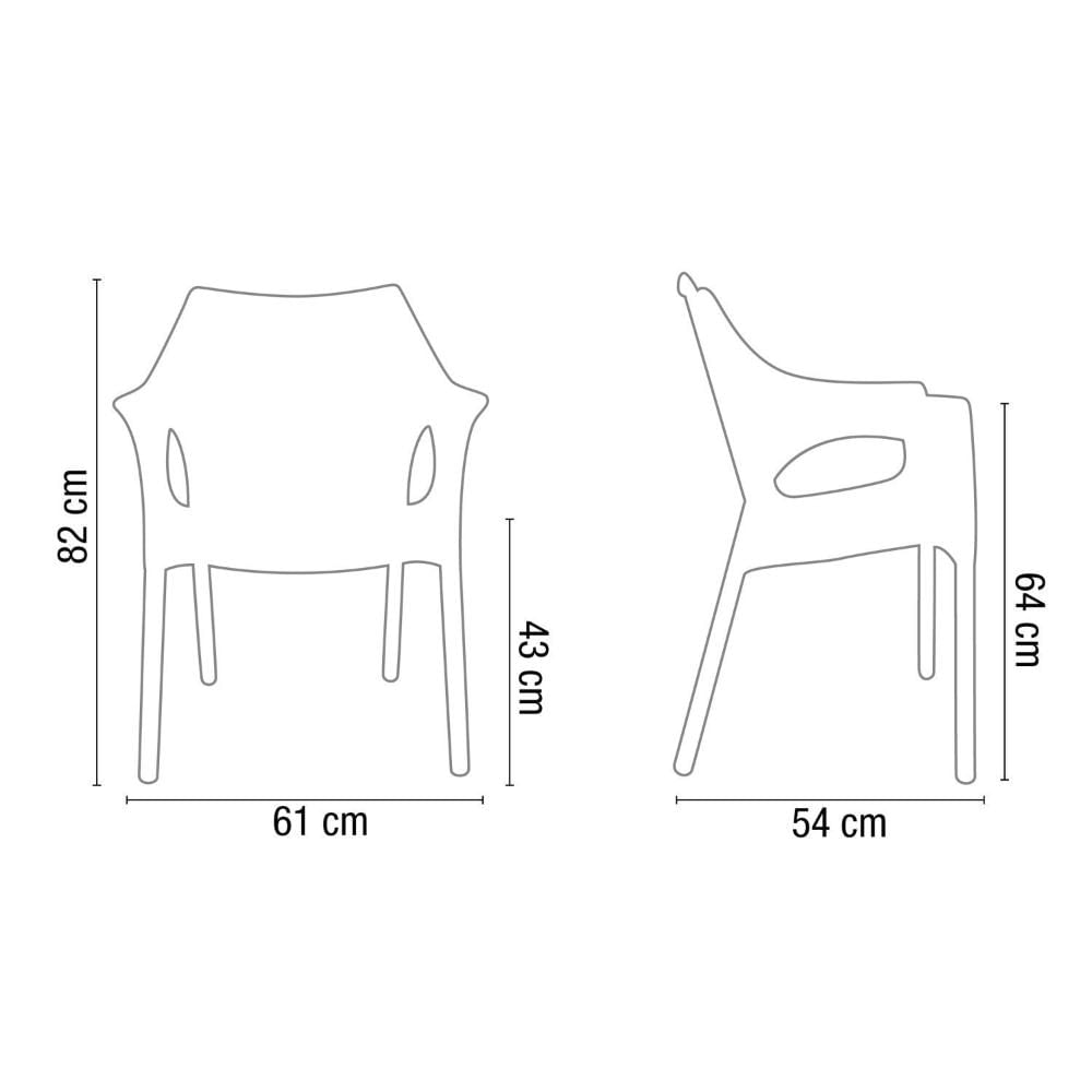 Miniatura Conjunto com 4 Cadeiras para Jardim Relic Verde Alecrim