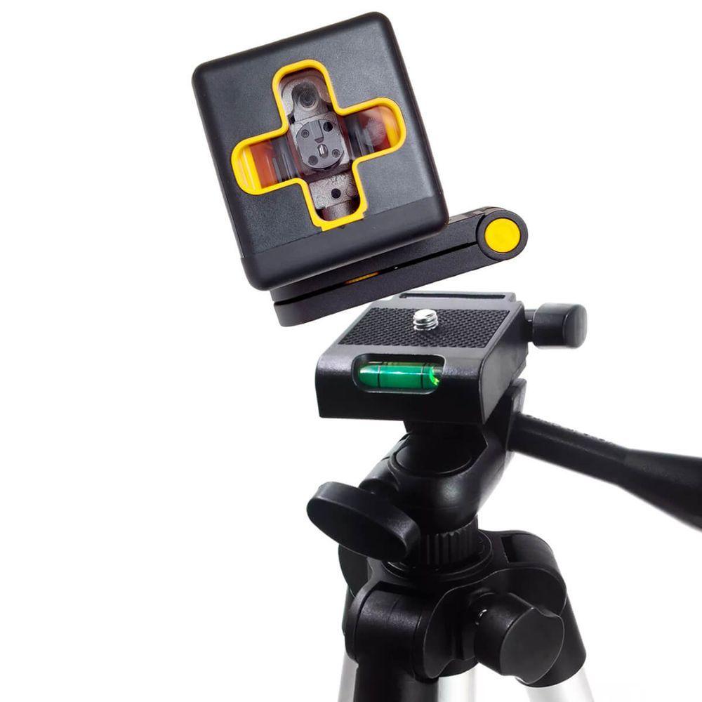 Kit Mini Nível Laser 20m Com Tripé 2 Linhas E Bateria Recarregável