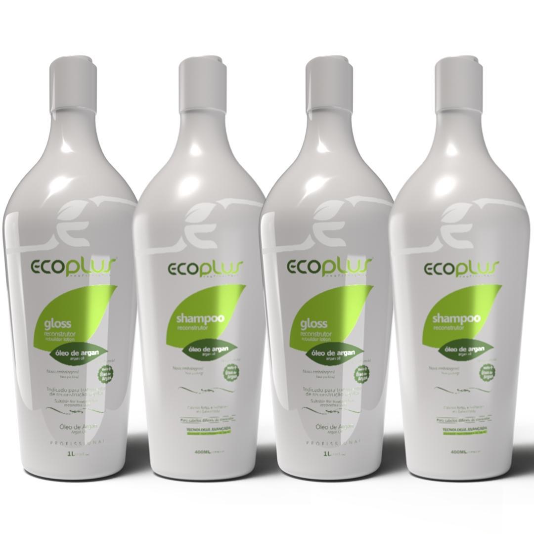 Miniatura Kit Escova Progressiva Argan Ecoplus 4X1L