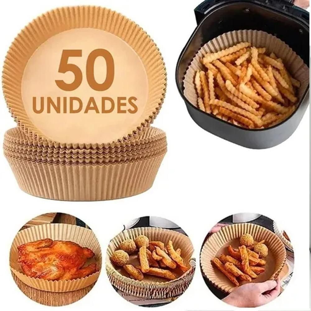 Miniatura Kit 50 Formas Descartável Para Air Fryer Fritadeira Pratico
