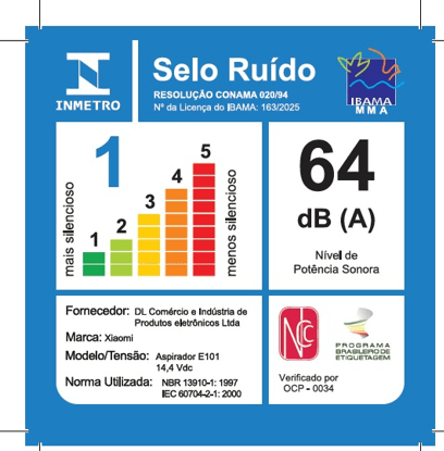 Miniatura Xiaomi Robô Aspirador de Pó Inteligente S40C | Bivolt