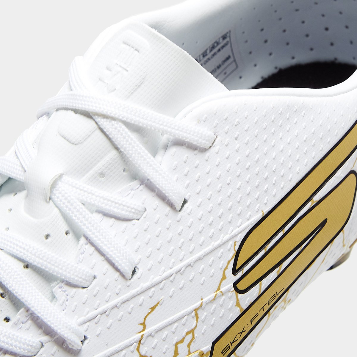Chuteira Campo Skechers SKX_01 Gold FG Masculina Branco+dourado - 38