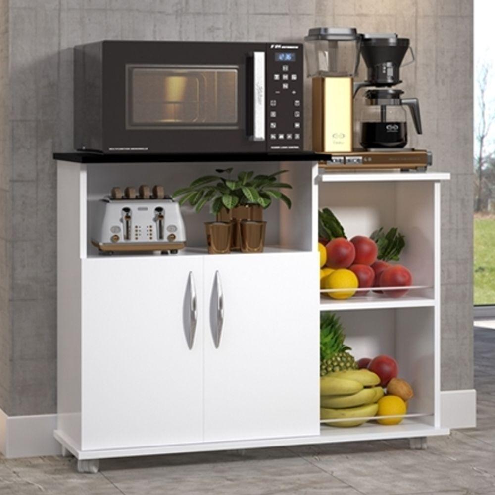 Miniatura Fruteira Armário De Cozinha 2 Portas C/ Rodinhas Base Uten.