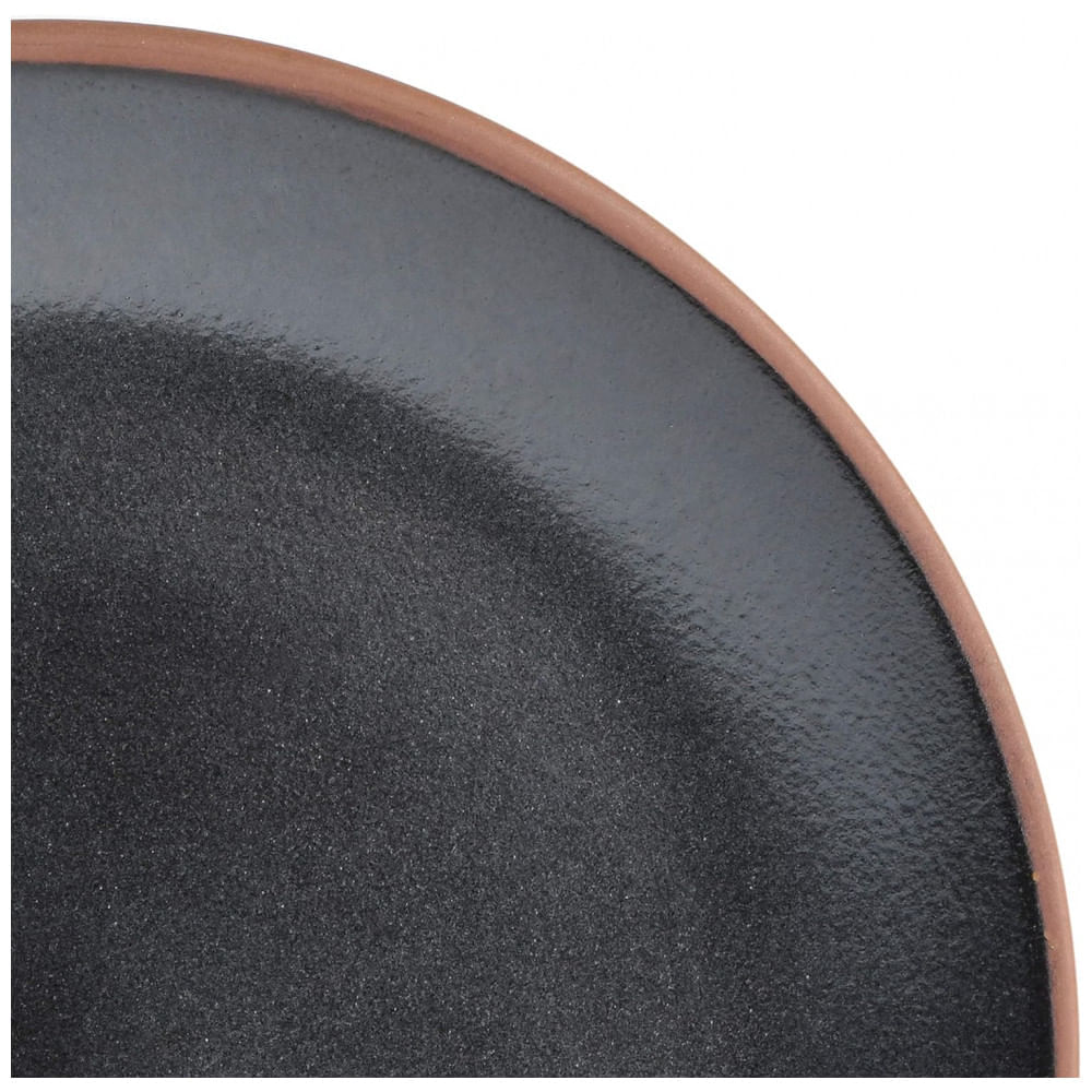 Miniatura Aparelho de Jantar Clássico com 16 Peças em Cerâmica Serve 4 Pessoas, Gibson Elite Contempo, Preto