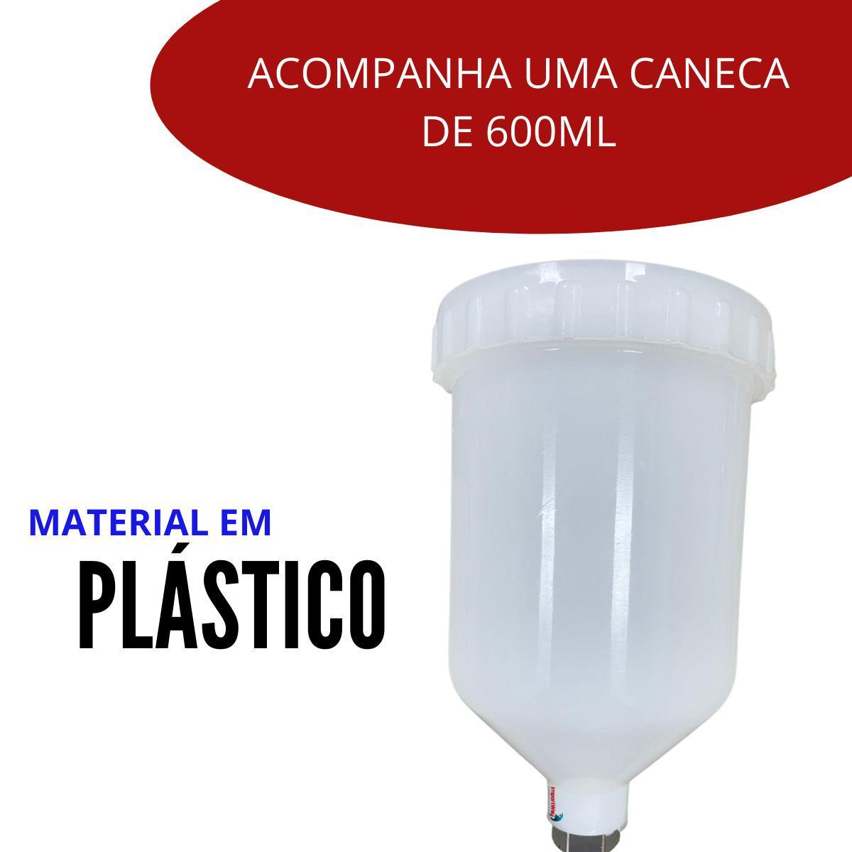 Pistola Pintura Gravidade Hvlp 1 Bico 1,4Mm