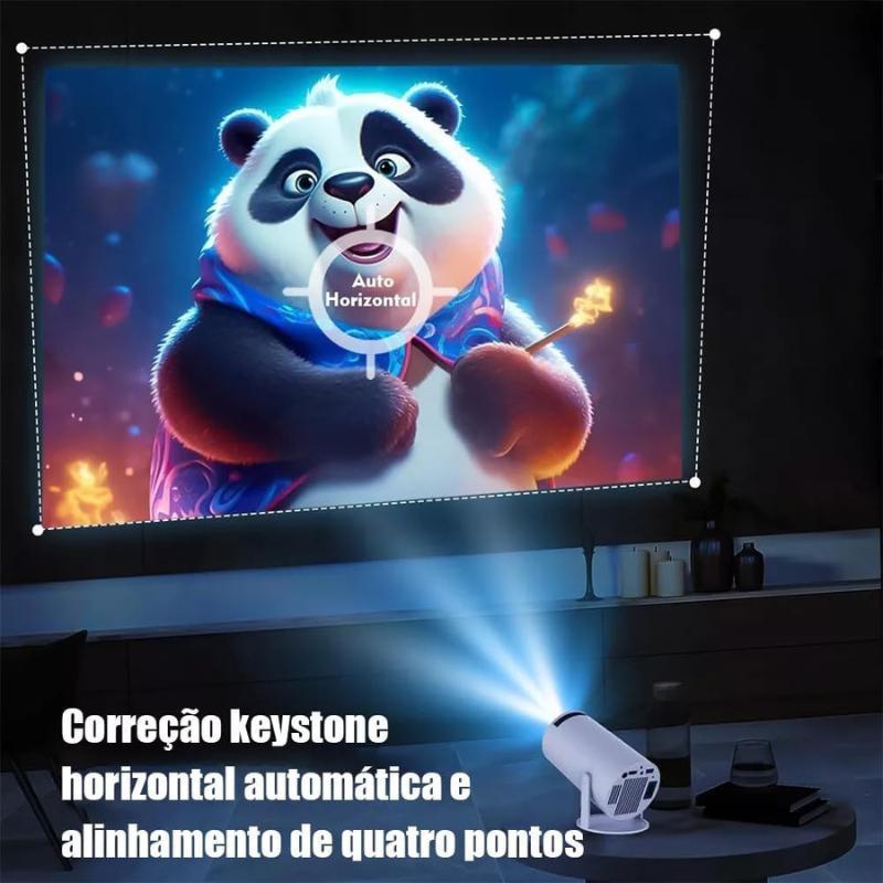 Miniatura Projetor Smart Hy300 Mini Projetor Suporta 4K Portátil