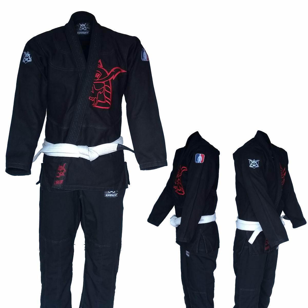 Miniatura Kimono Jiu-Jitsu Bjj - Krieger - Phantom Preto E Vermelho A0