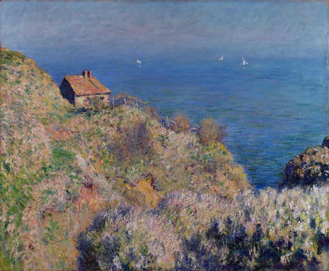A Casa do Pescador - Monet - Tela 50x60 Para Quadro