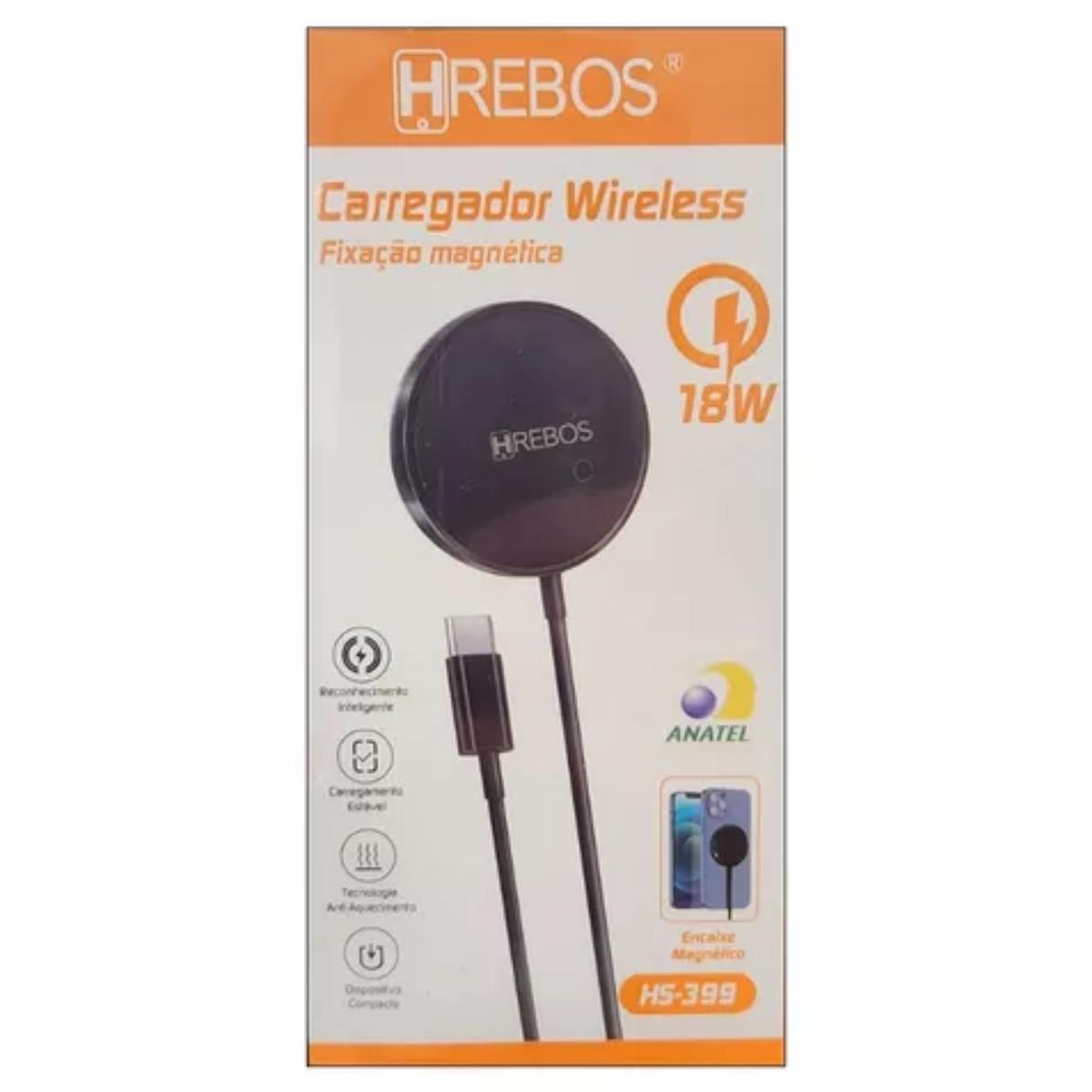 Miniatura Carregador Por Indução 18W Hrebos Turbo Com Magsafe Indutor