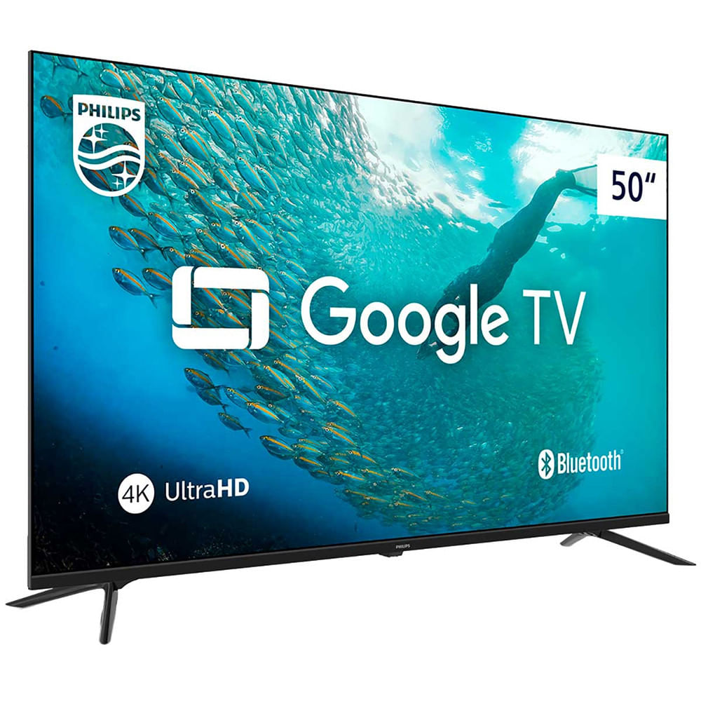 Smart TV Philips 50 Polegadas 50PUG7019/78 4K UHD LED Google TV Preto - Bivolt
